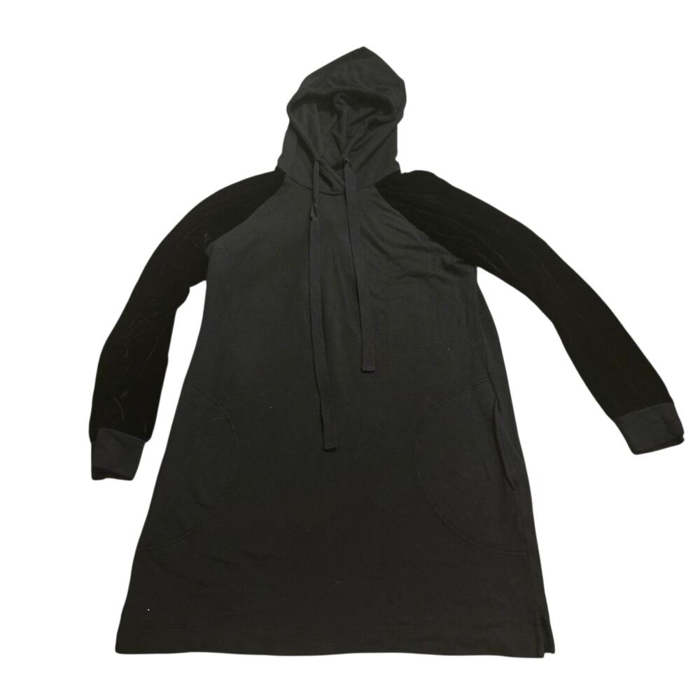 Anthropologie Velvet by Graham & Spencer Velour Mini Hoodie Adisa Dress Sz L - Picture 6 of 11